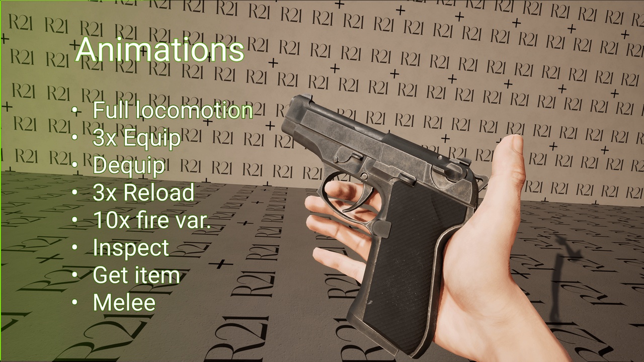 Media 1 for listing Pistol M84 animations | First Person Gameplay