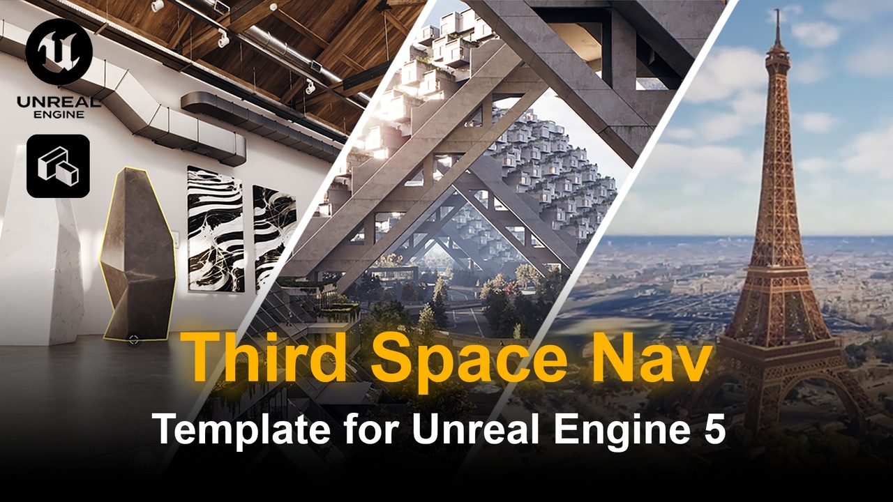 Media 1 for listing Third Space Nav | Professional Navigation Template for Unreal Engine 5