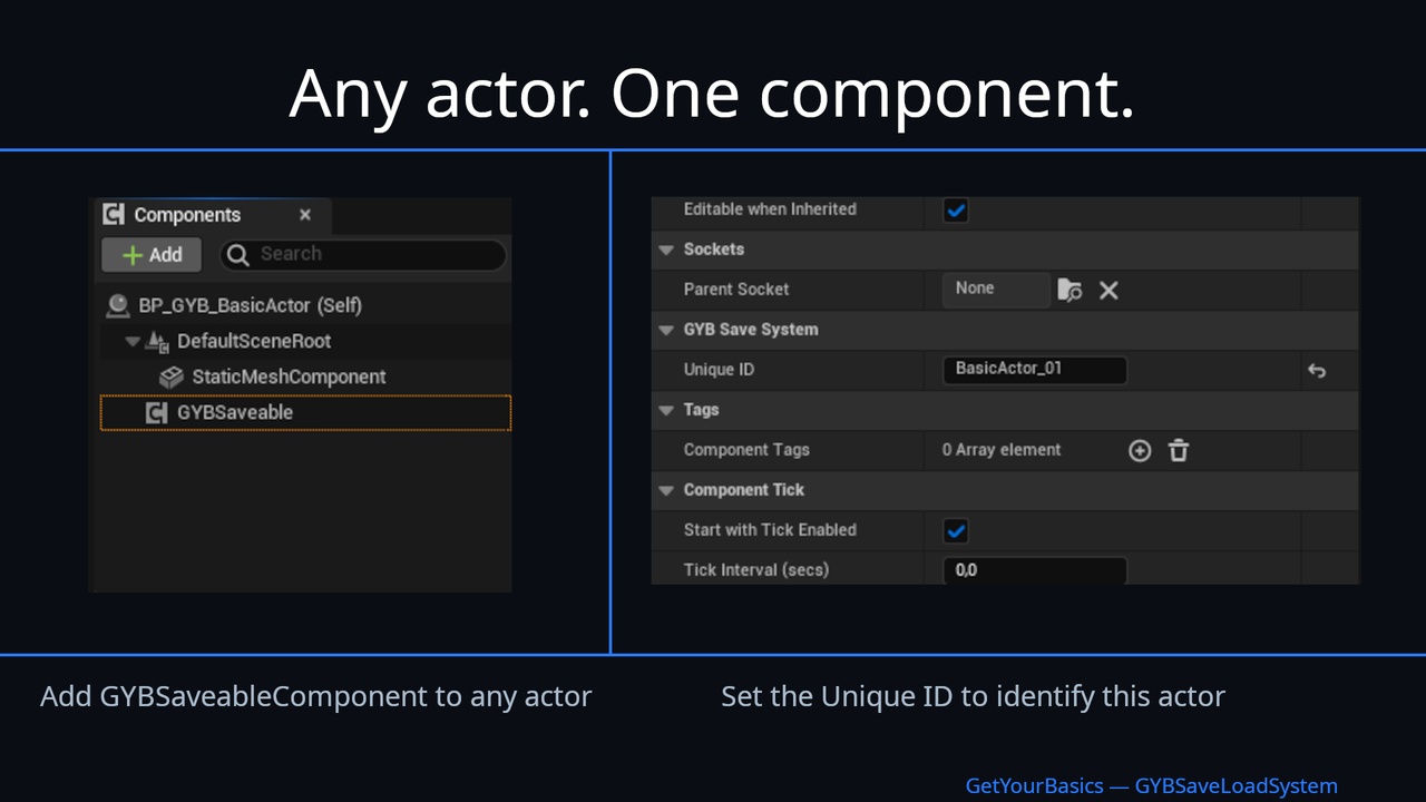 Media 1 for listing Save & Load System — Plug & Play for UE5