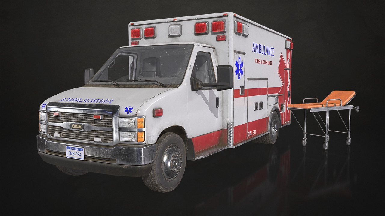 Media 1 for listing Ambulance Type 3 - Low Poly