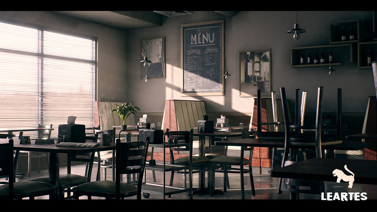 Media 1 for listing Coffee Shop Environment ( Coffee Shop Coffee Shop Coffee Shop Interior 3D Cafe )