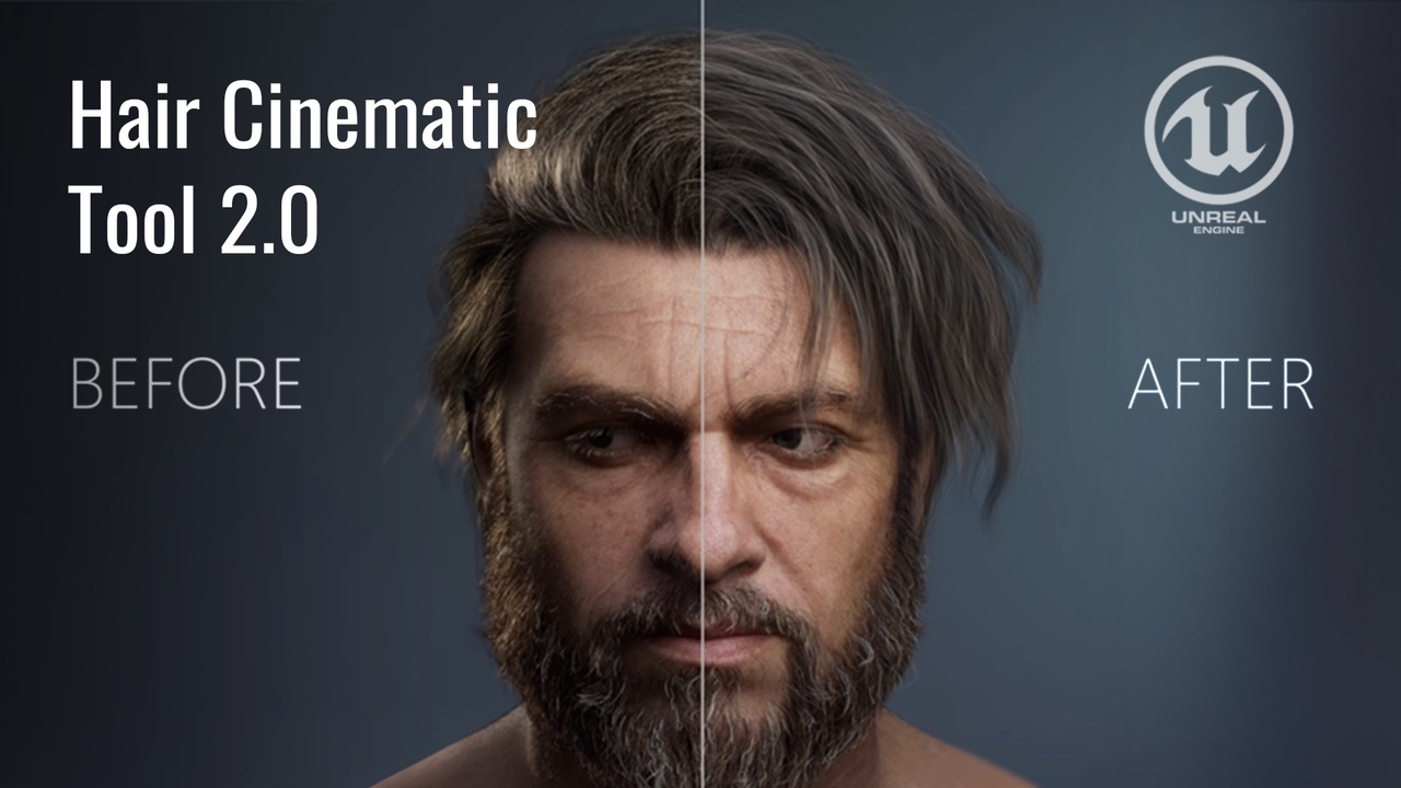 Media 1 for listing Hair Cinematic Tool β UE5 Groom System
