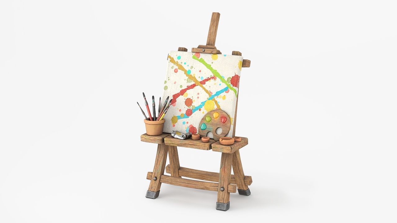 Media 1 for listing Painting Easel Low-poly