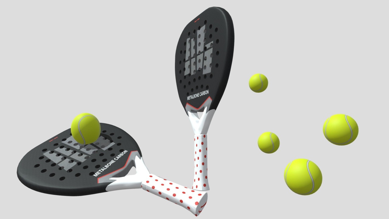 Media 1 for listing Paddle Tennis Racket & Balls | Game Asset