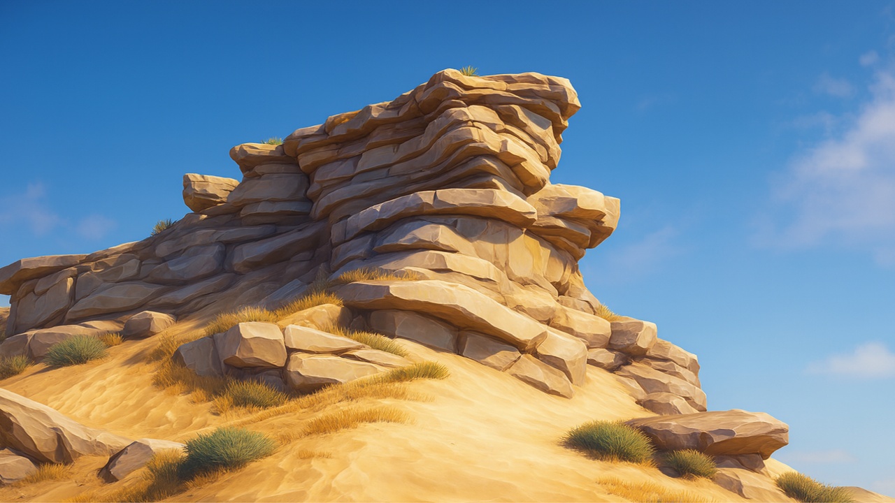 Media 1 for listing Stylized Desert Cliffs