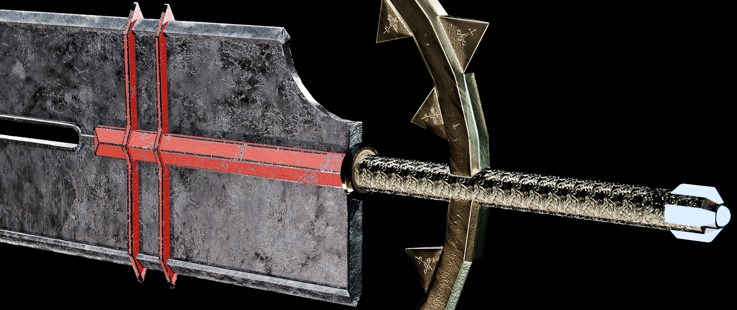 Dark Fantasy Giant Sword - 2 Texture Variants4K Game Ready13k Tris | Fab