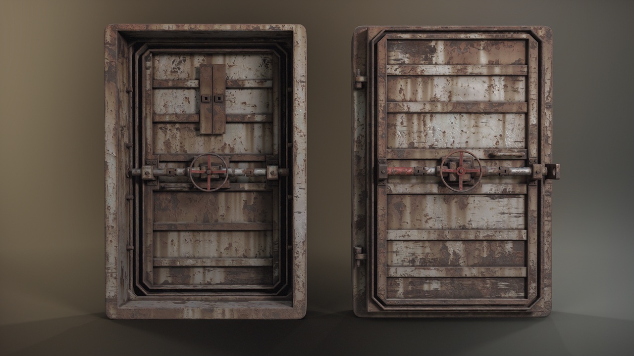 Media 1 for listing Bunker door / Bunker gate 03 Low-poly 3D model