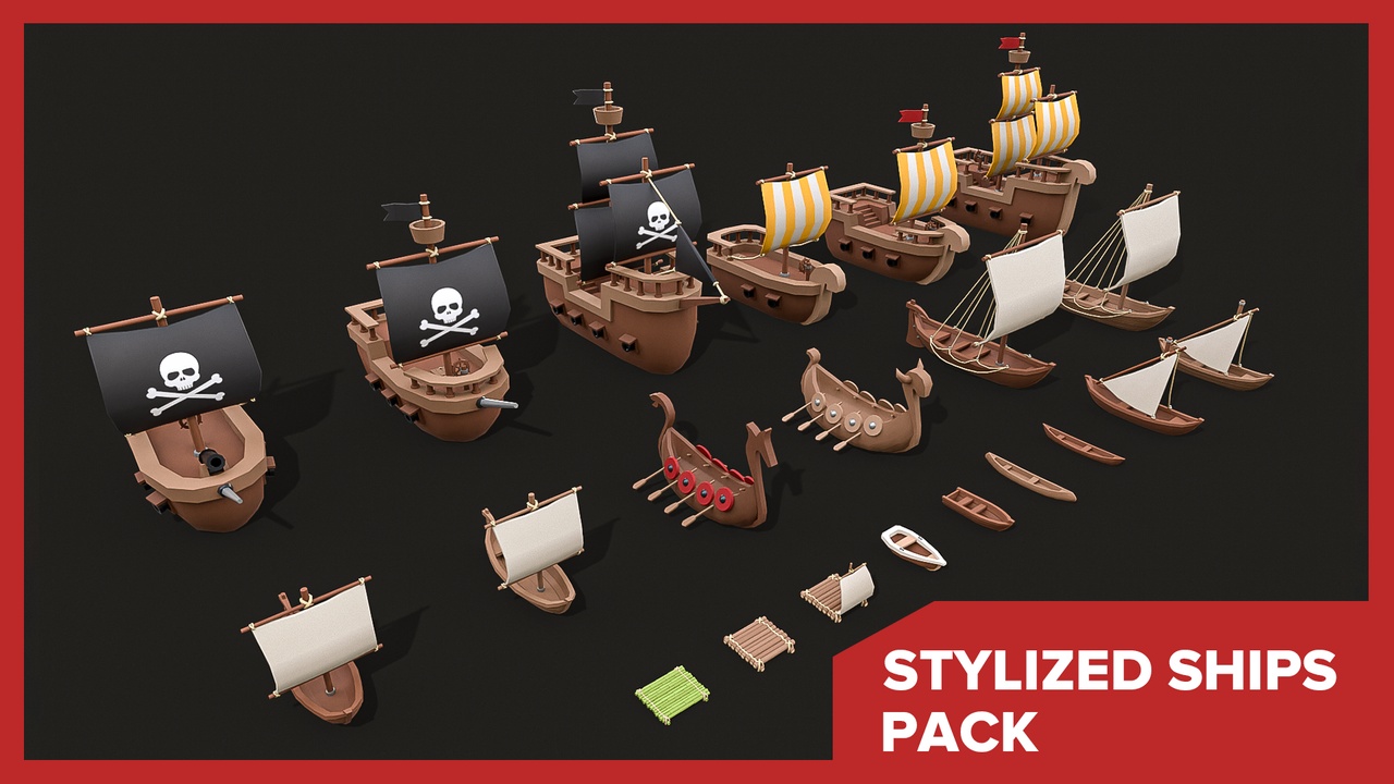 Media 1 for listing Stylized Ships Pack