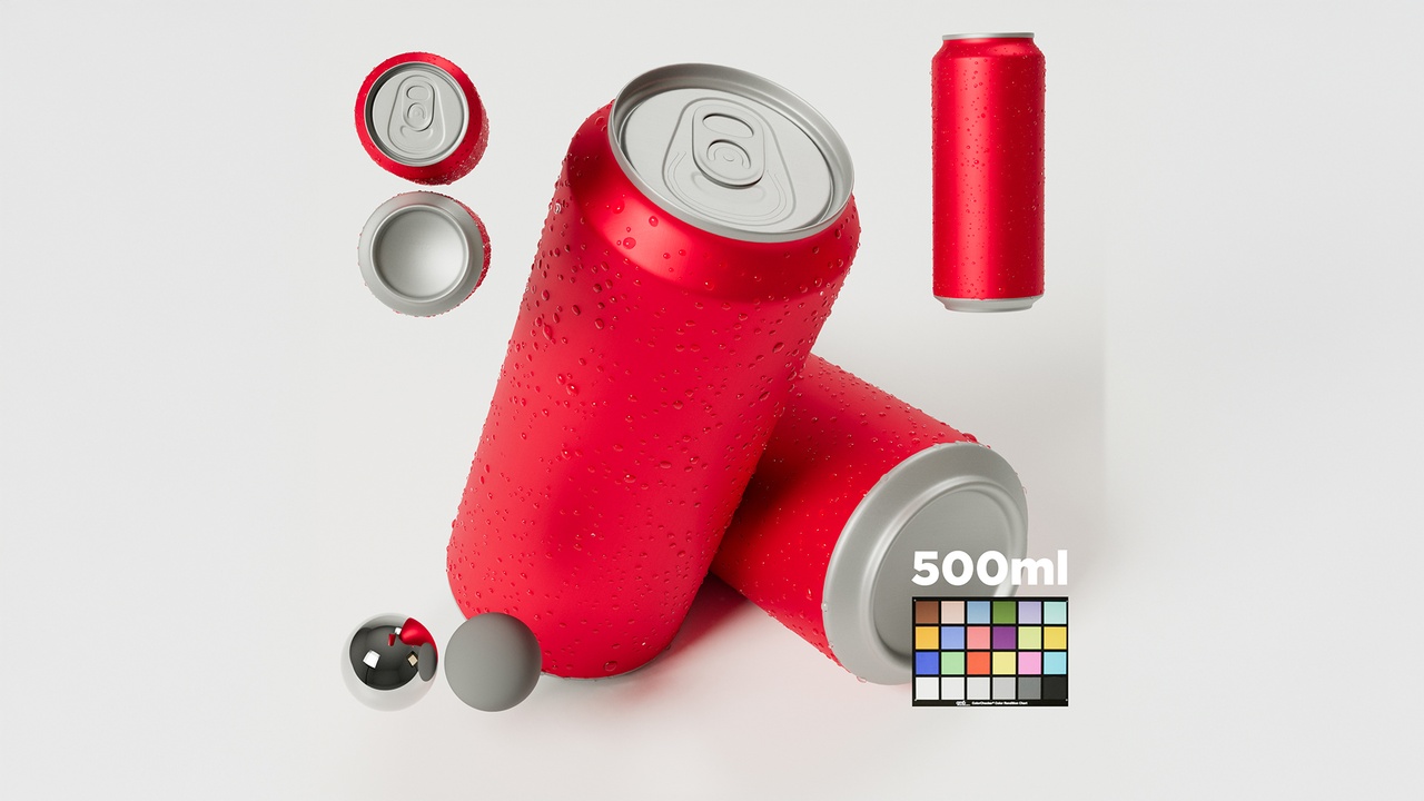 Soda Can - Beer Can 500ml 제품 등록을 위한 미디어 1개