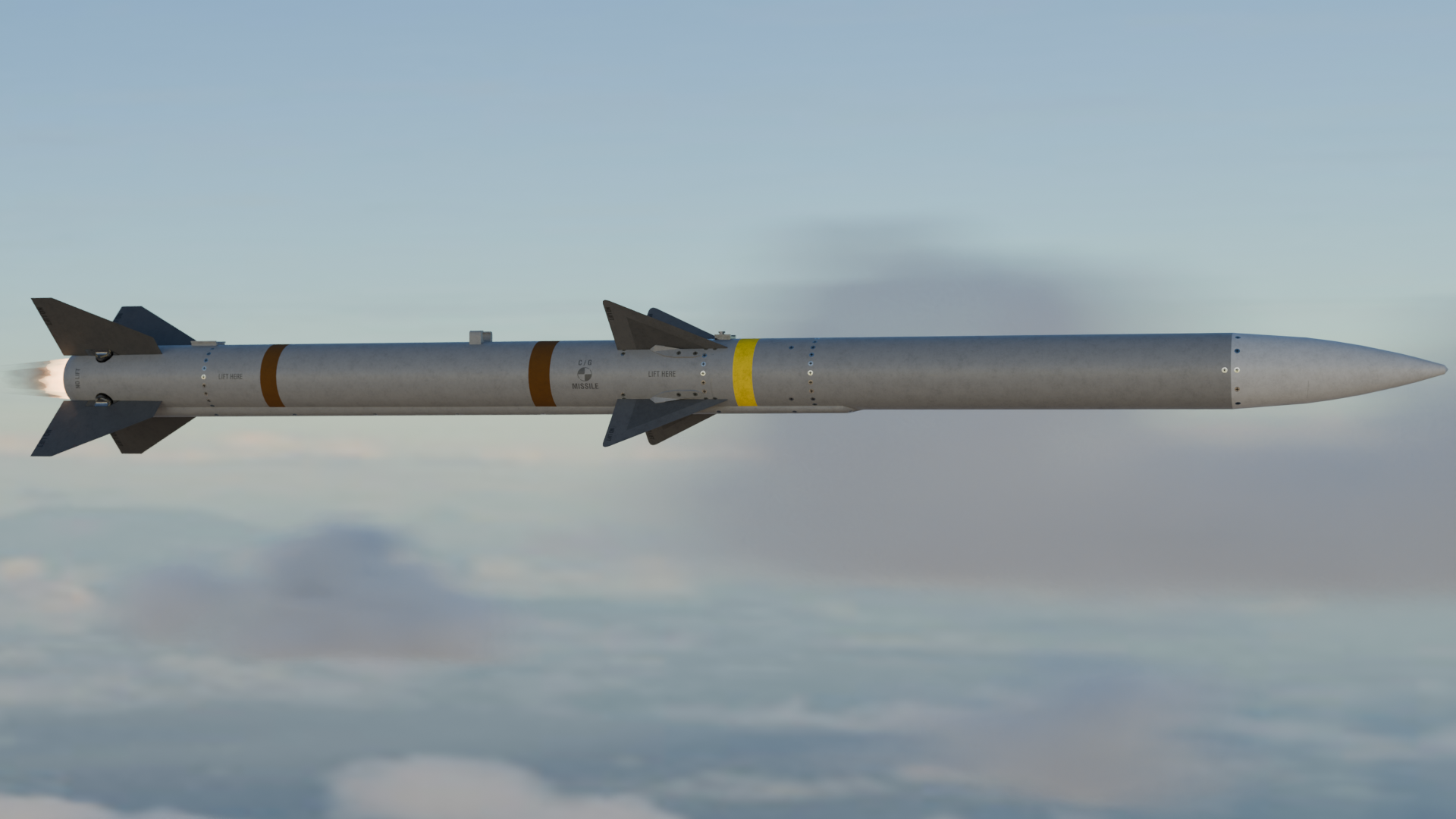 AIM 120b AMRAAM - 3d Missile | Fab