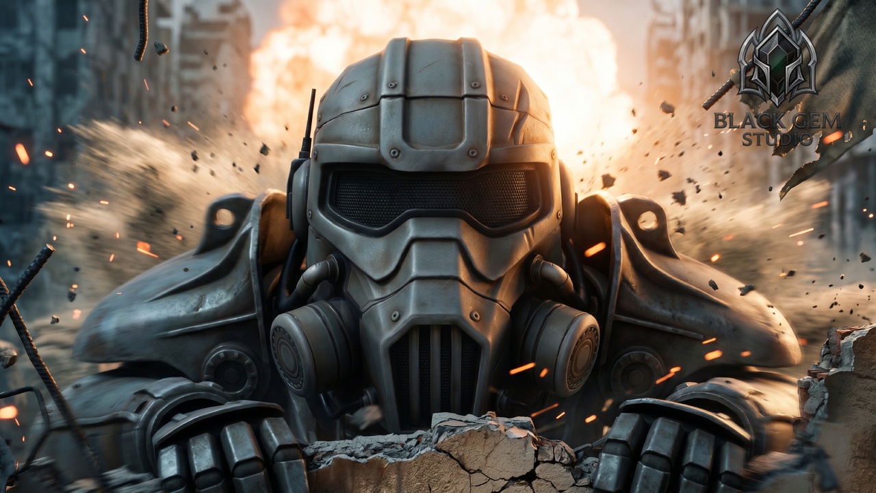 Media 1 for listing Sci Fi Tactical Respirator Helmet for Post Apocalyptic Soldiers Asset