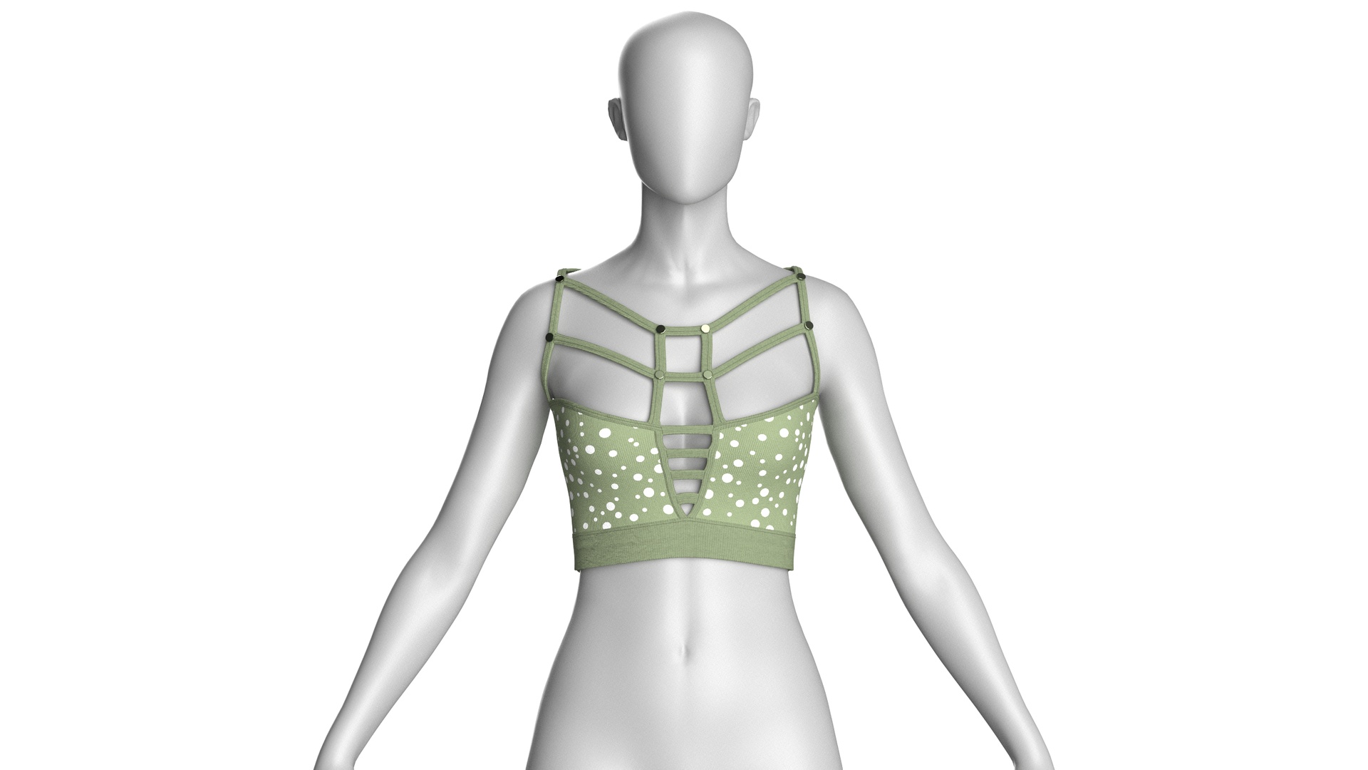 Media 1 for listing Girls Olive Lace Bralette | High Poly