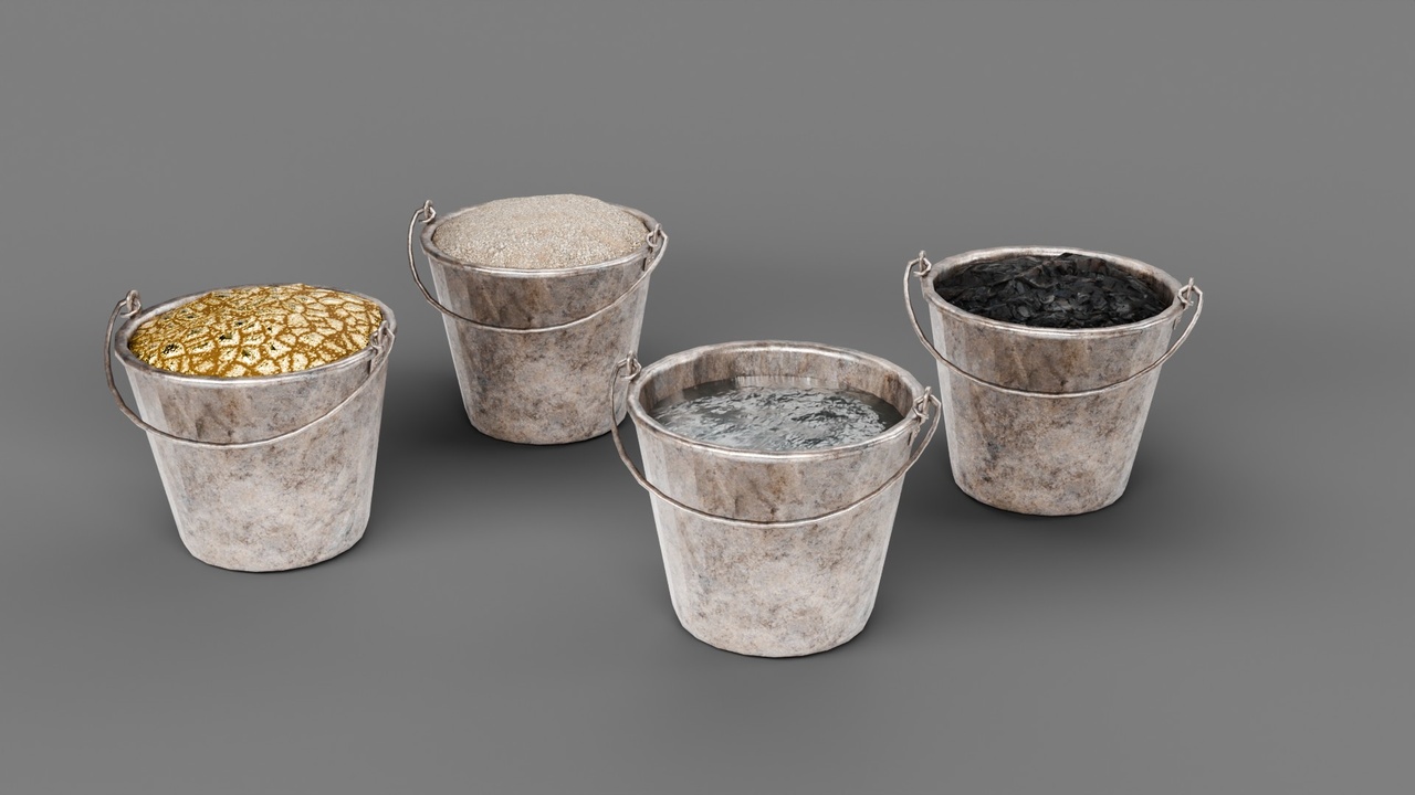 Media 1 for listing Stylized Pre-Filled Steel Buckets Pack