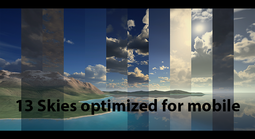 13 skies optimized for mobile | Fab