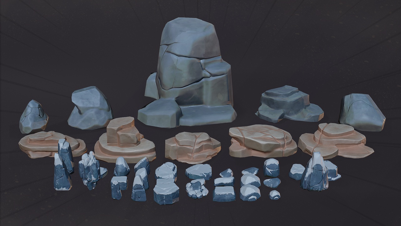Media 1 for listing Stylized_set_of_stones