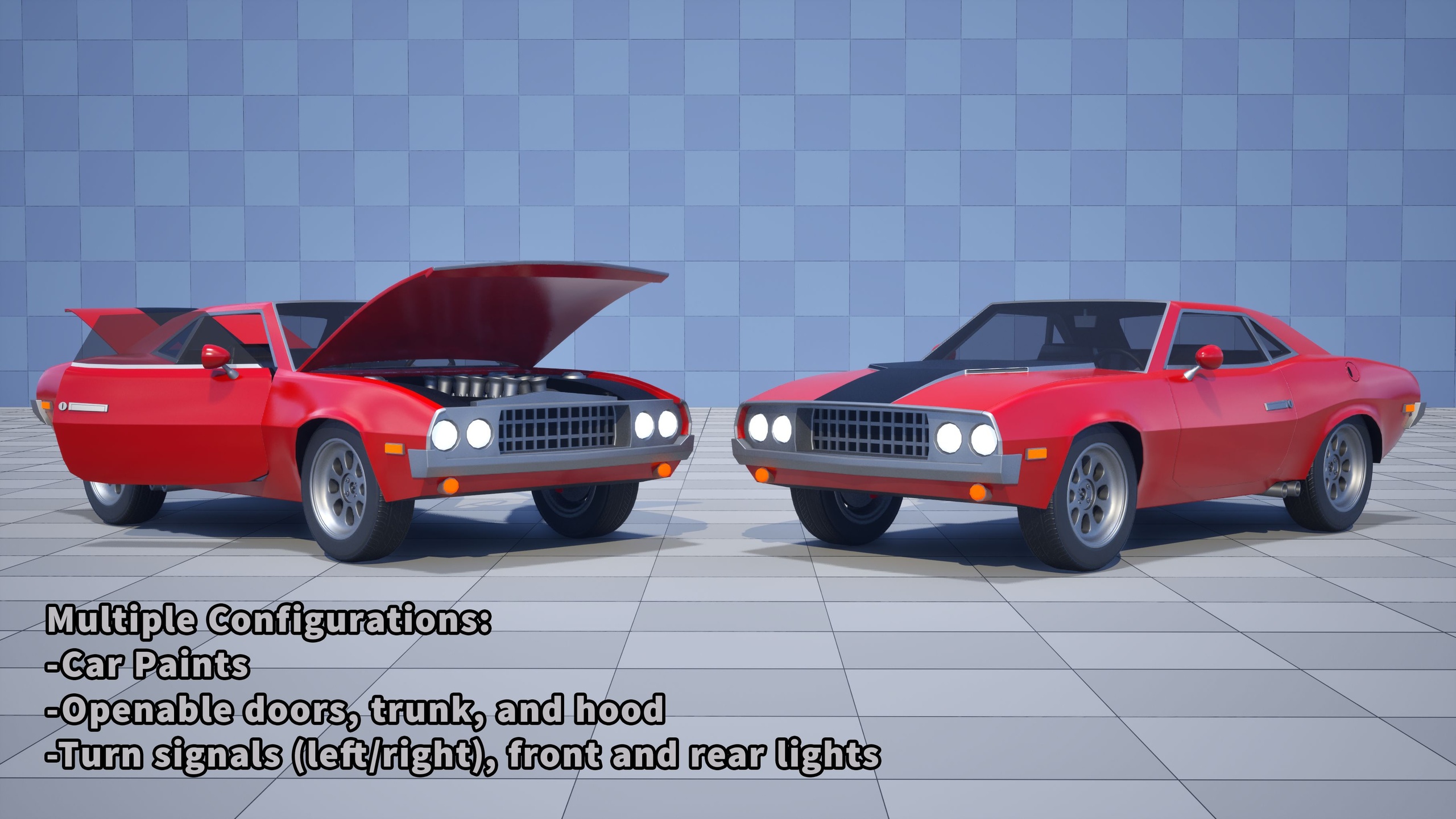 Media 1 for listing Stylized Drivable Vehicles - Muscle Car "Havok"
