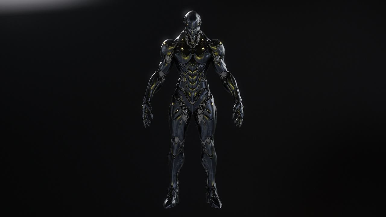 Media 1 for listing AlienCyber Mecha Warrior – Rigged & Game-Ready