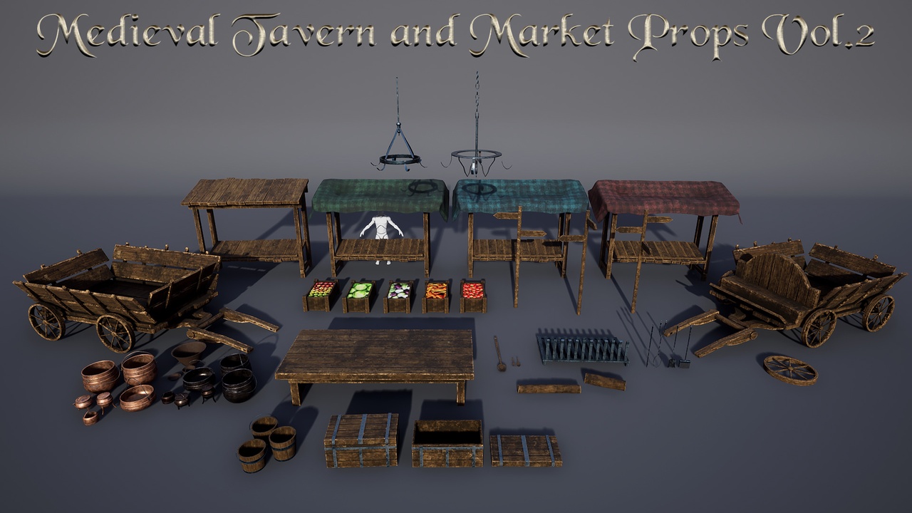 Media 1 for listing Medieval Tavern and Market Assets Pack Vol.2