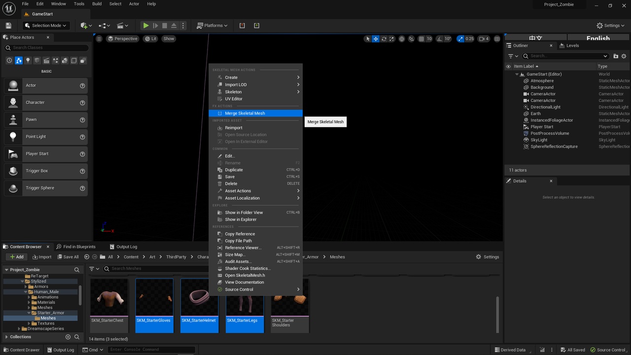 Media 1 for listing Quick Merge Skeletal Mesh