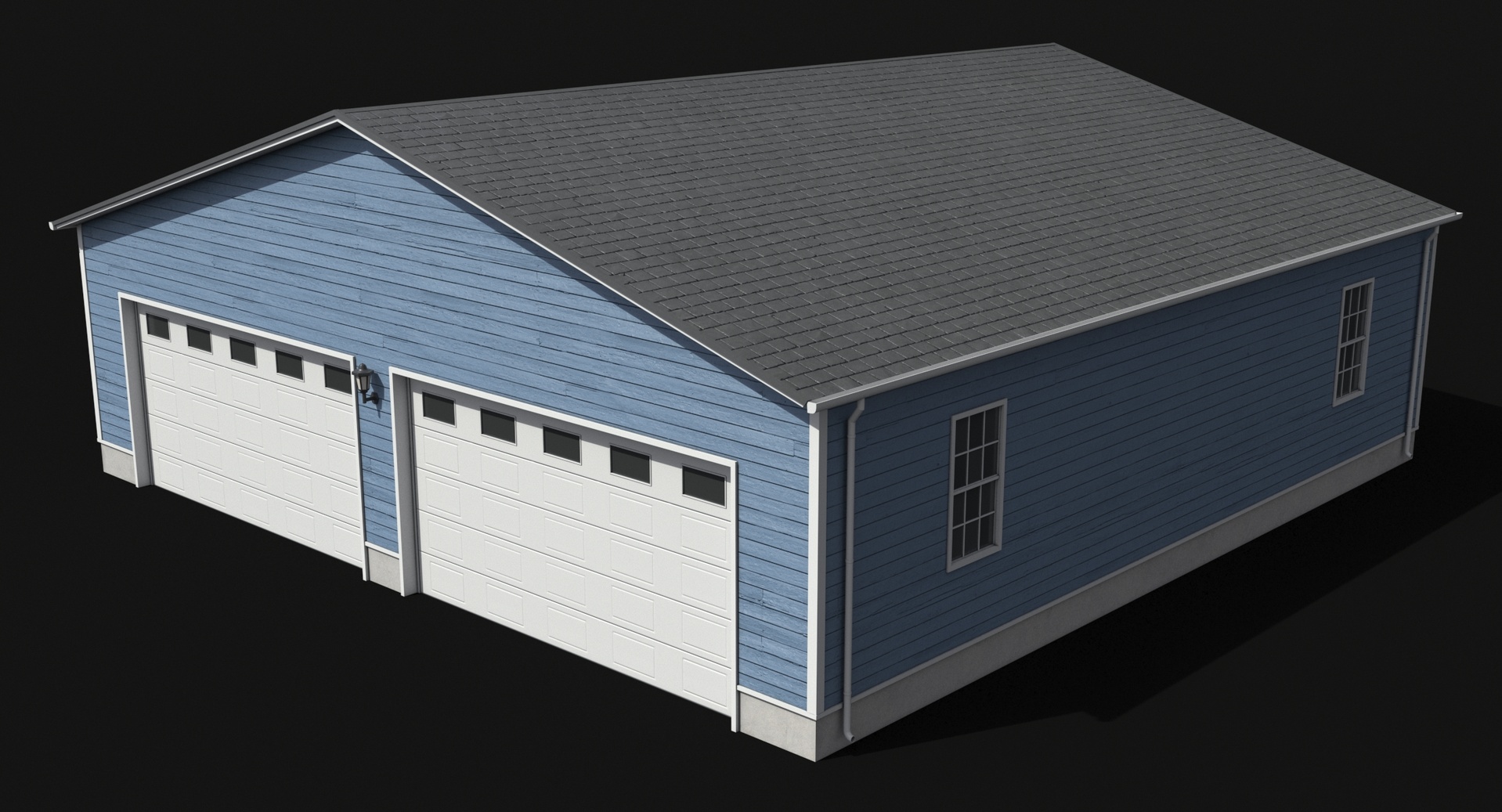 Media 1 for listing Blue House Garage 2 PBR Low Poly