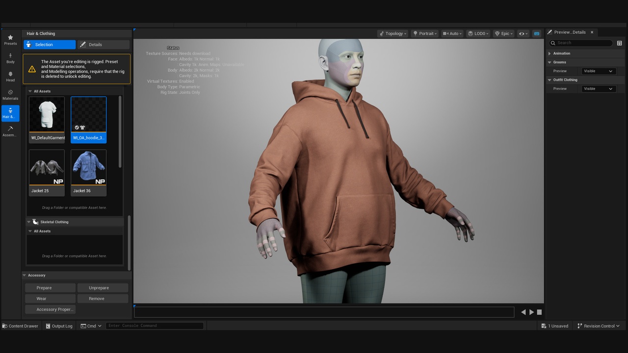 Media 1 for listing 3D Jackets Collection for Metahumans w - MHPKG