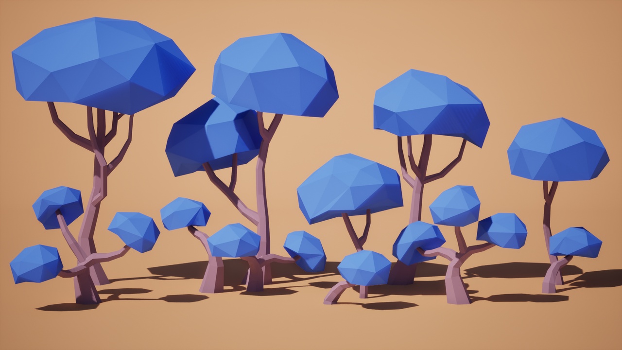 Media 1 for listing Low Poly: Fantasy Trees Vol. 4