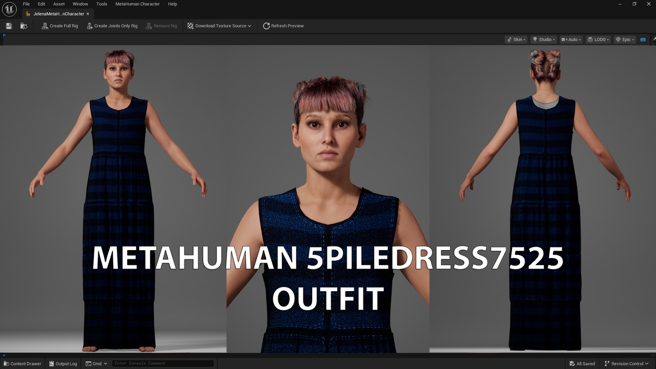 出品MetaHuman 5PileDress7525 Outfitのメディア1