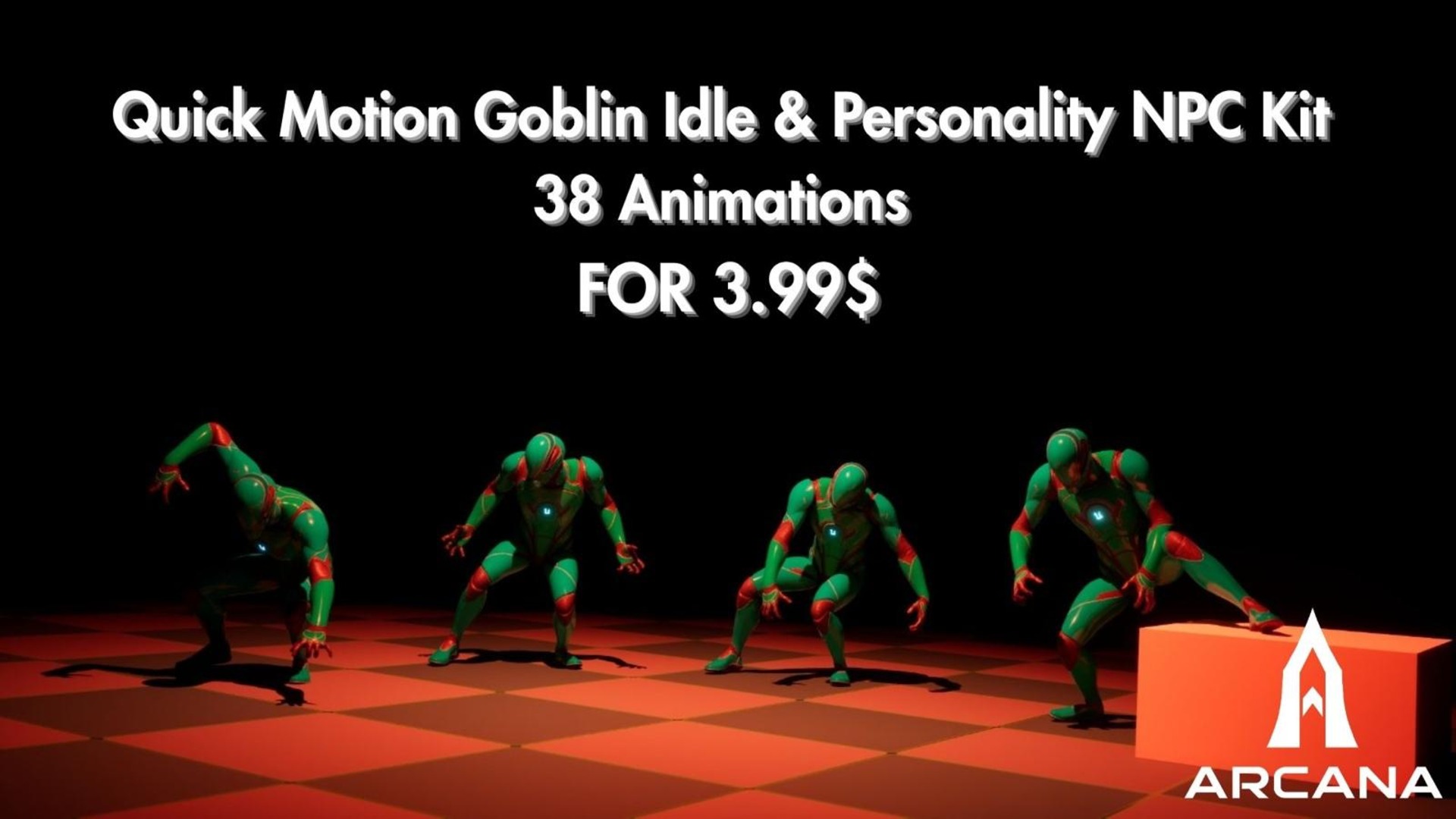 Quick Motion Goblin Idle & Personality NPC Kit | 38 MoCap Animations | Fab