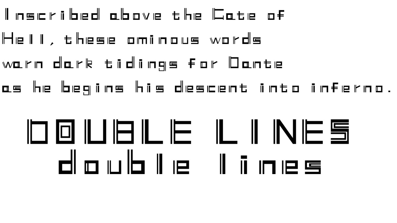 Media 1 for listing Double-Lines Font