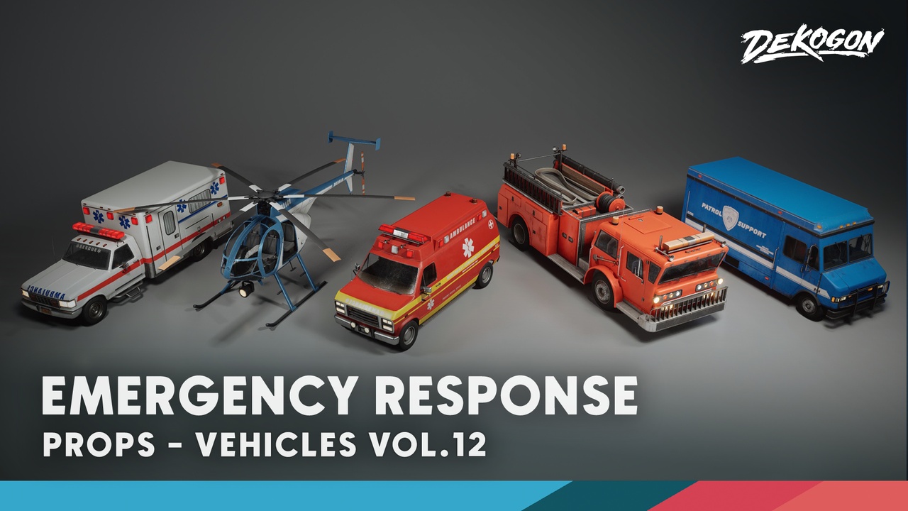 Media 1 for listing Vehicles VOL.12- Emergency Response (Low Poly)