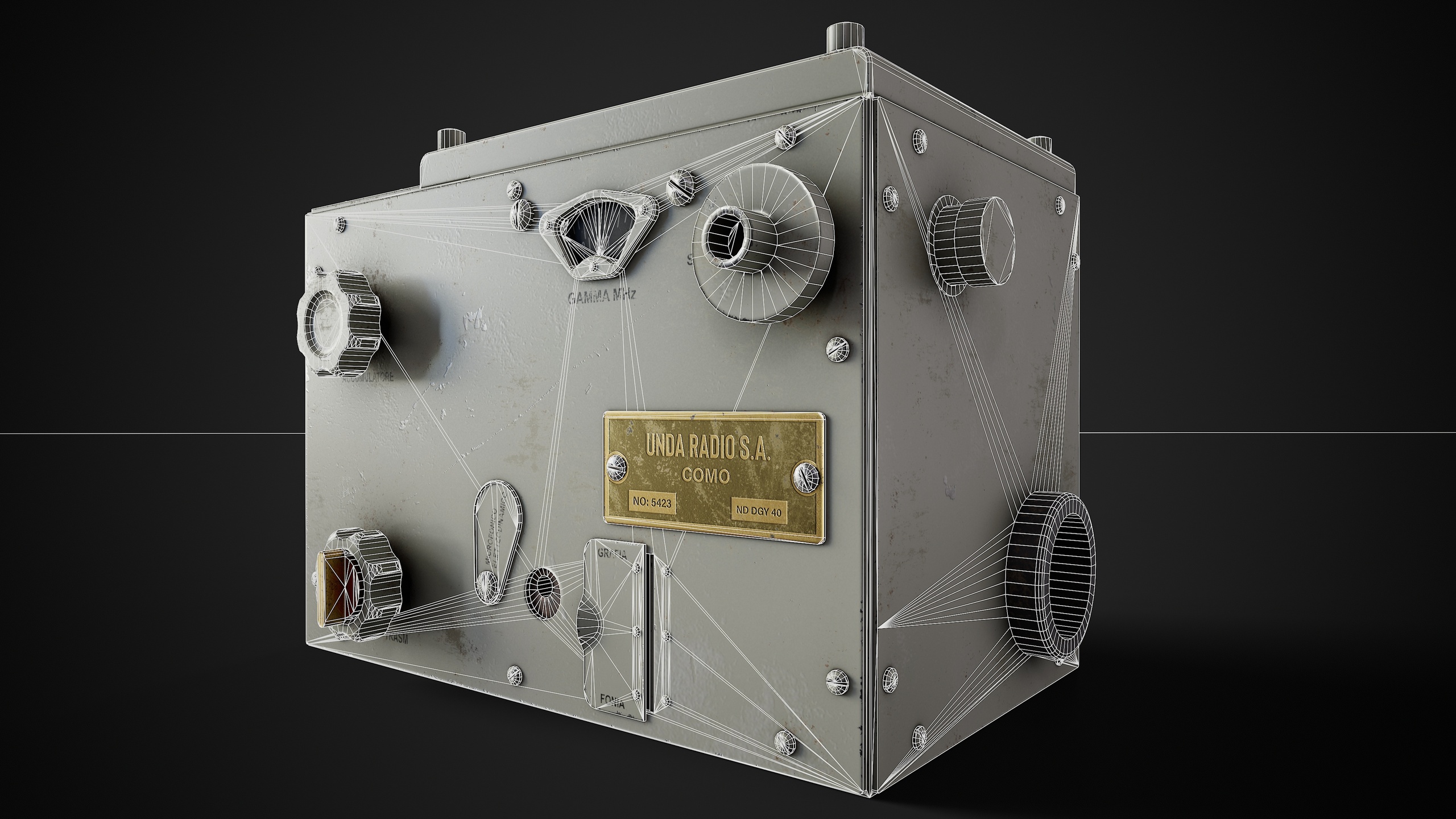 Media 1 for listing B-30 MT Receiver - Military Radio - Vintage - Production-Ready 3D Asset