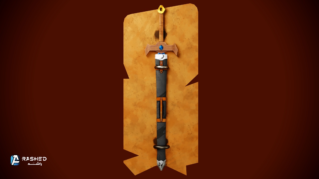 Media 1 for listing Stylized Wood Sword | سيف بستايل خشبي