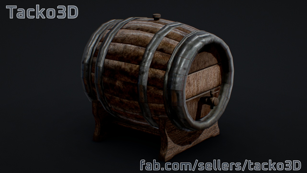 商品 Wooden Barrel Keg 的媒体 1