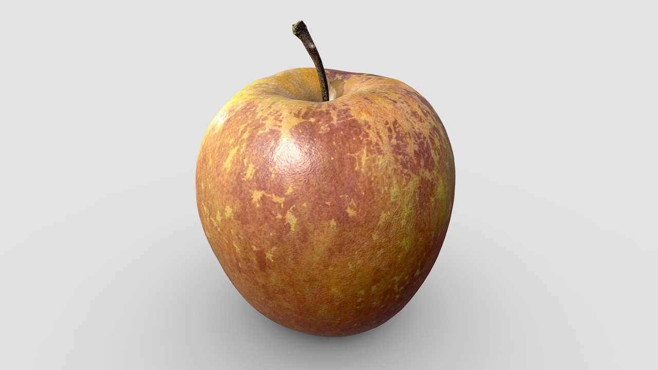 Media 1 for listing Fuji Apple Red Fruit Retopology 4K