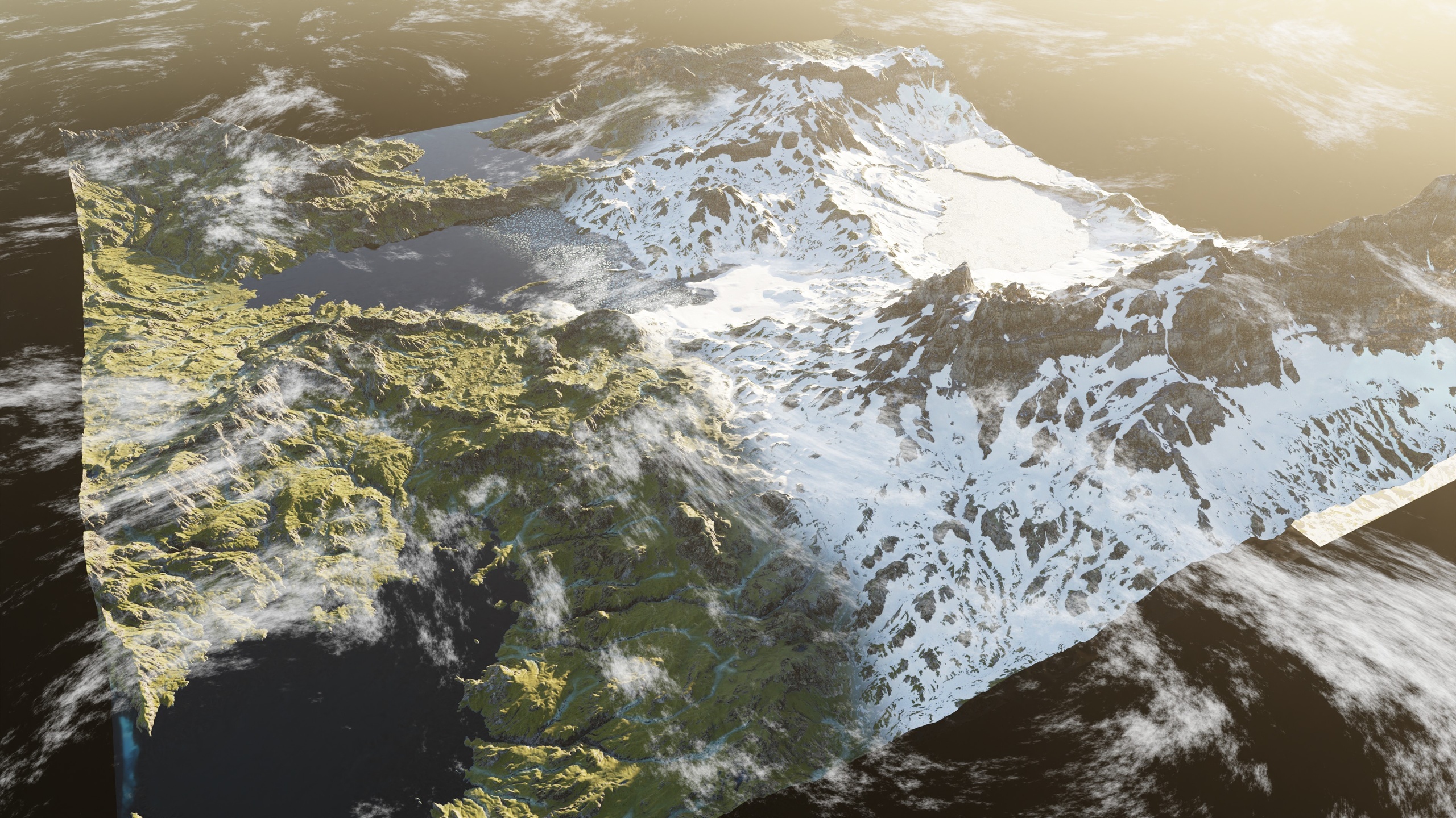 Media 1 for listing Dual Biome Terrain with multiple Lakes (3 extra Mountain Terrains)