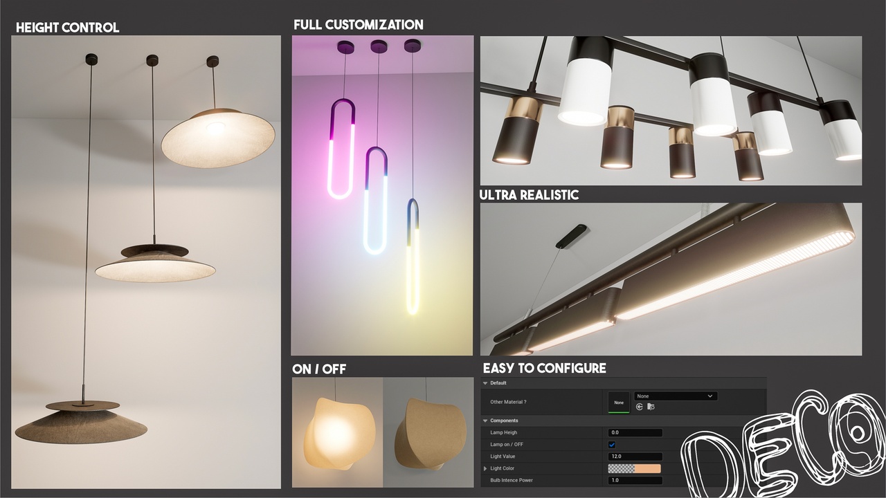 Pendant Lamps Vol. 1 제품 등록을 위한 미디어 1개