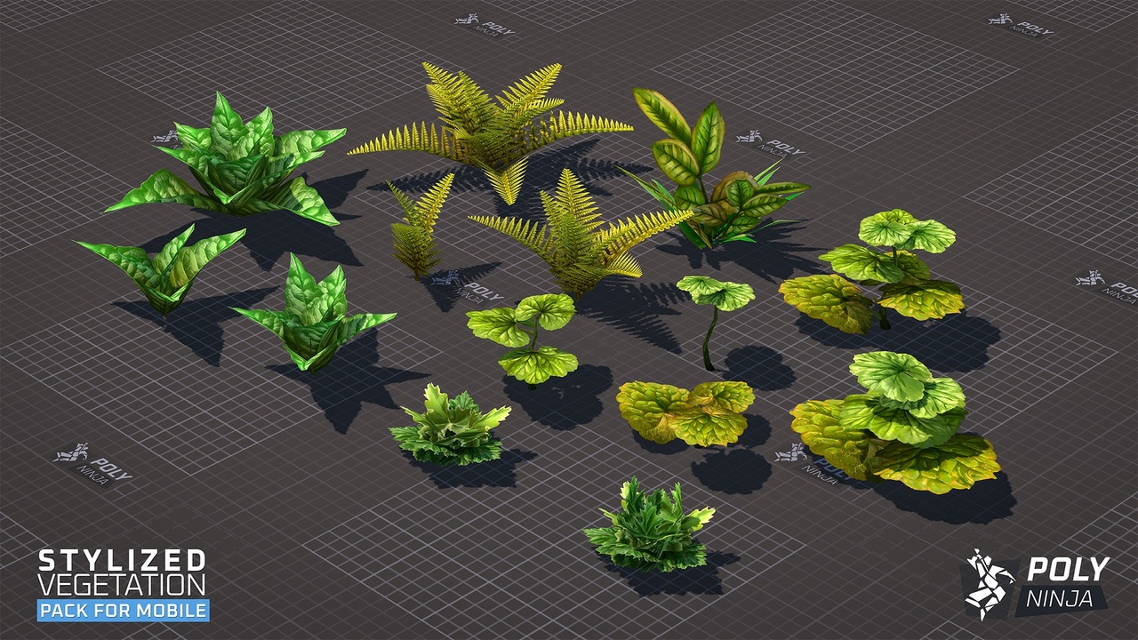 Media 1 for listing Stylized Vegetation Pack - Low Poly URP Nature