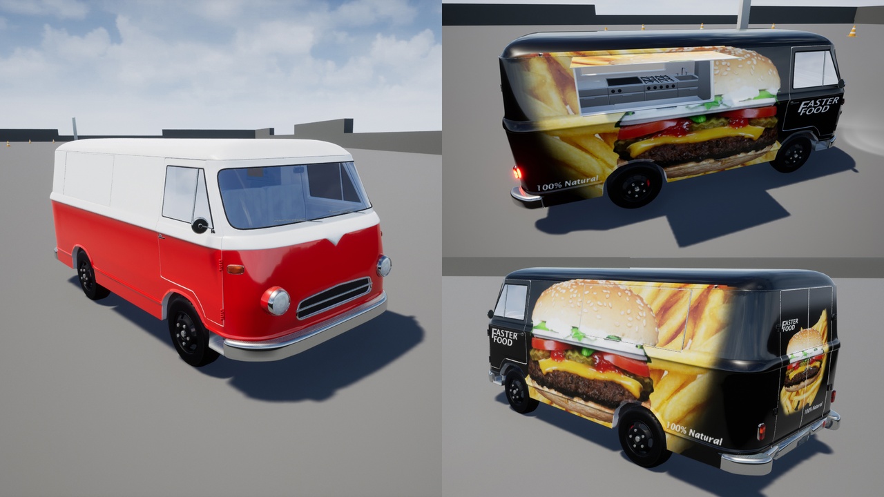 Media 1 for listing Classic Van & Foodtruck with customizable kinematic movement