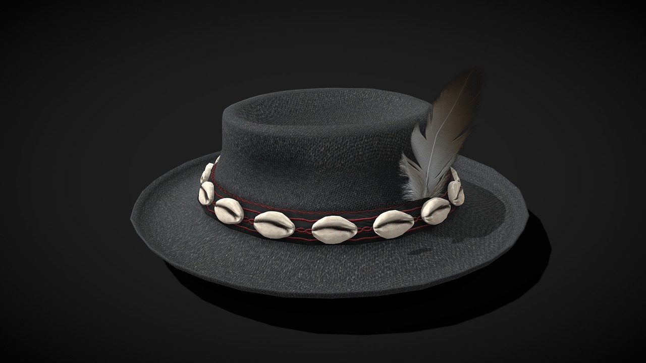Медиа 1 для объявления Polish Highlander's Hat / Folk Felt Hat - Low Poly for Cultural and Costume Desi