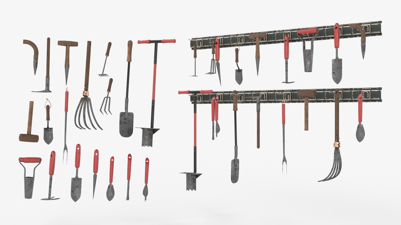 Media 1 for listing Rusty Garden Hand Tools Collection