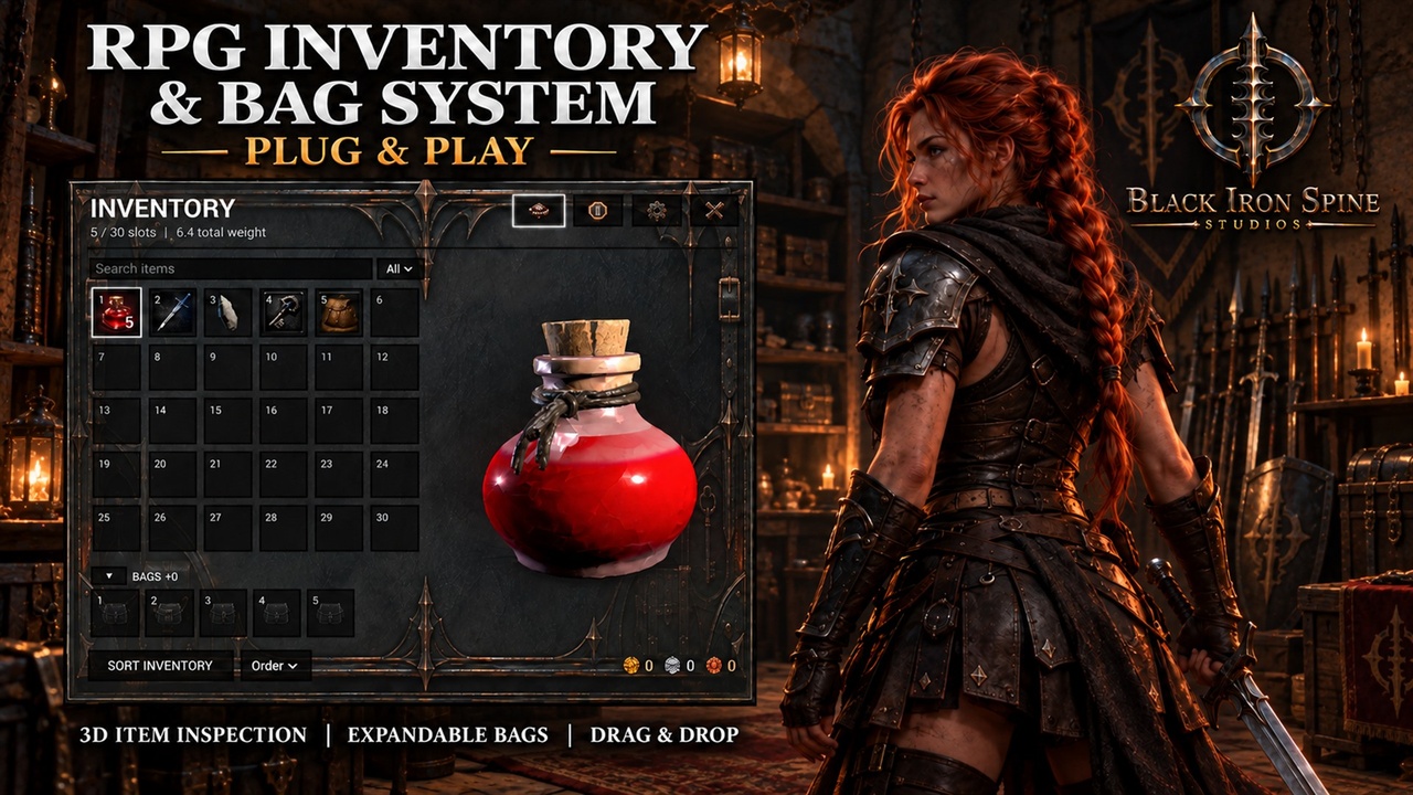 Media 1 for listing RPG Inventory & Bag System: Plug & Play