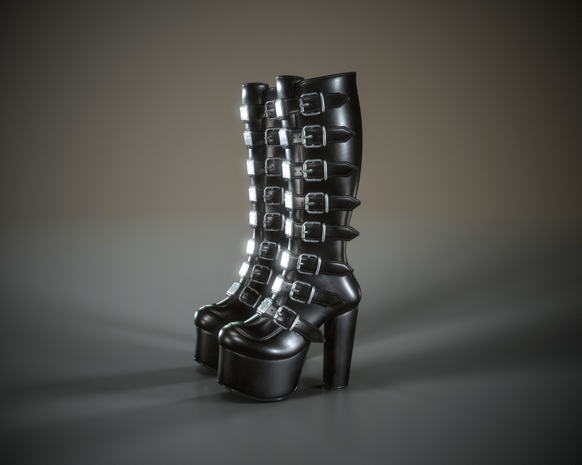Media 1 for listing Platform Knee High Boots