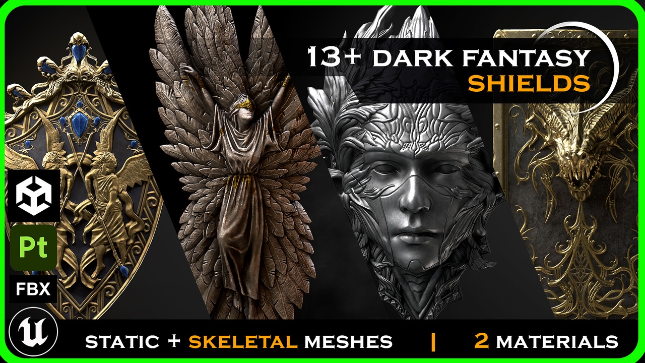 Media 1 for listing 13+ Dark fantasy shield