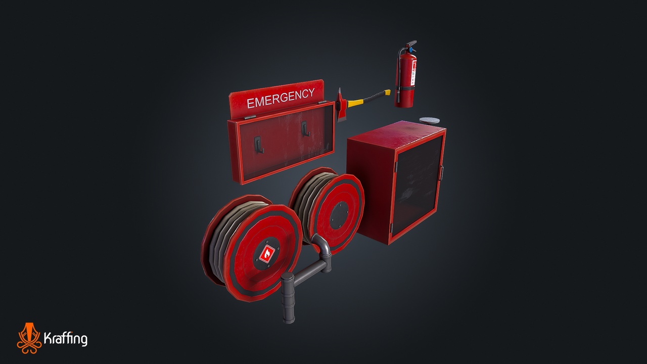 Media 1 for listing Emergency Fire Pack V1 - Safety – Game Ready PBR