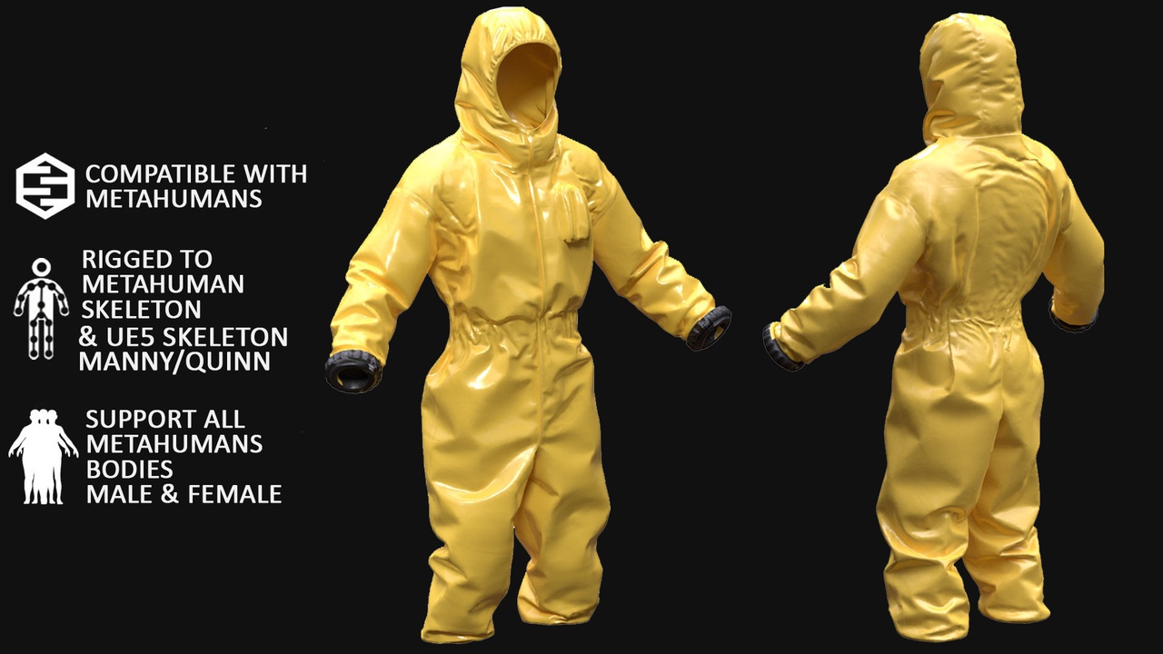 出品Hazmat Suit 109 - All MH Bodies & UE5 Skeletons - Riggedのメディア1