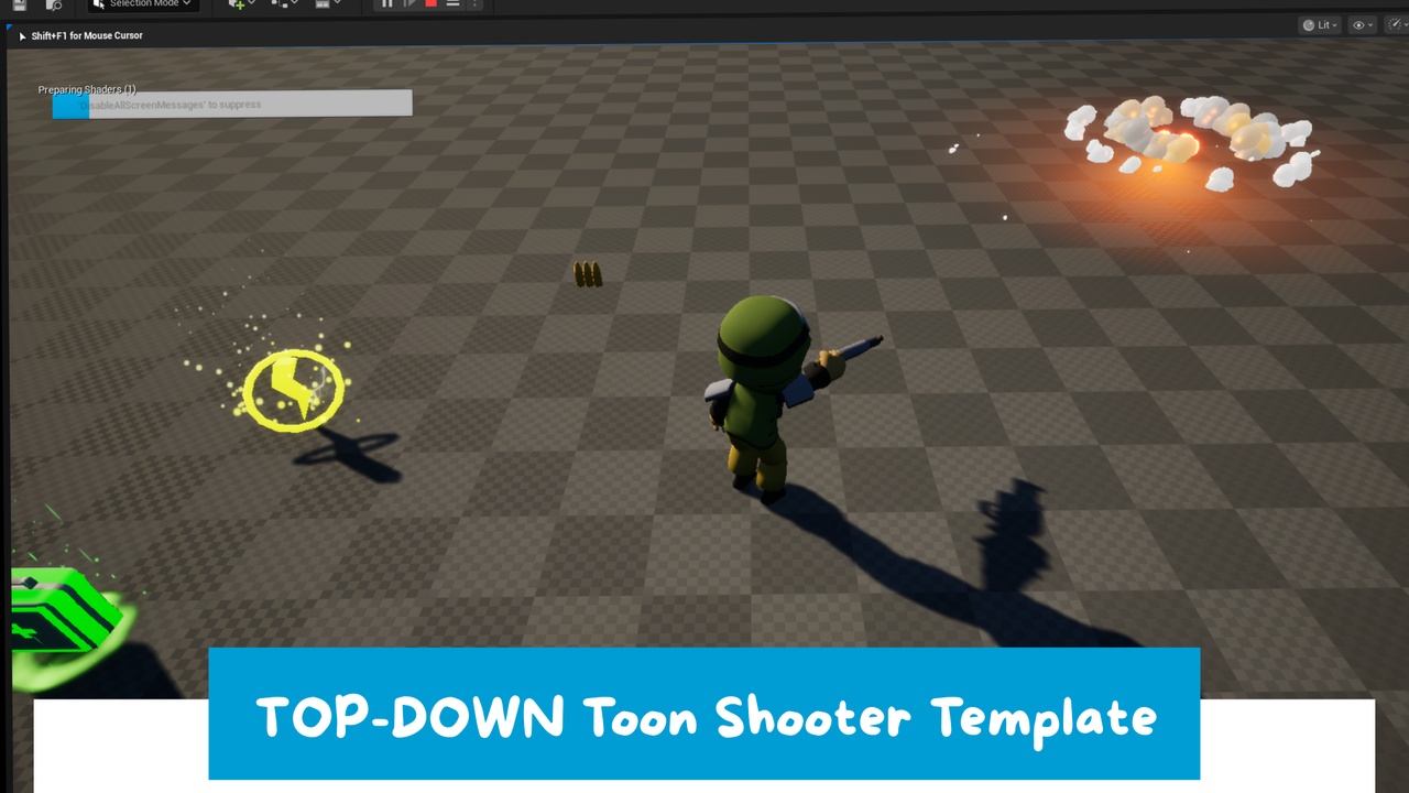 Media 1 for listing Top-Down Toon Shooter Game Template(BPs)