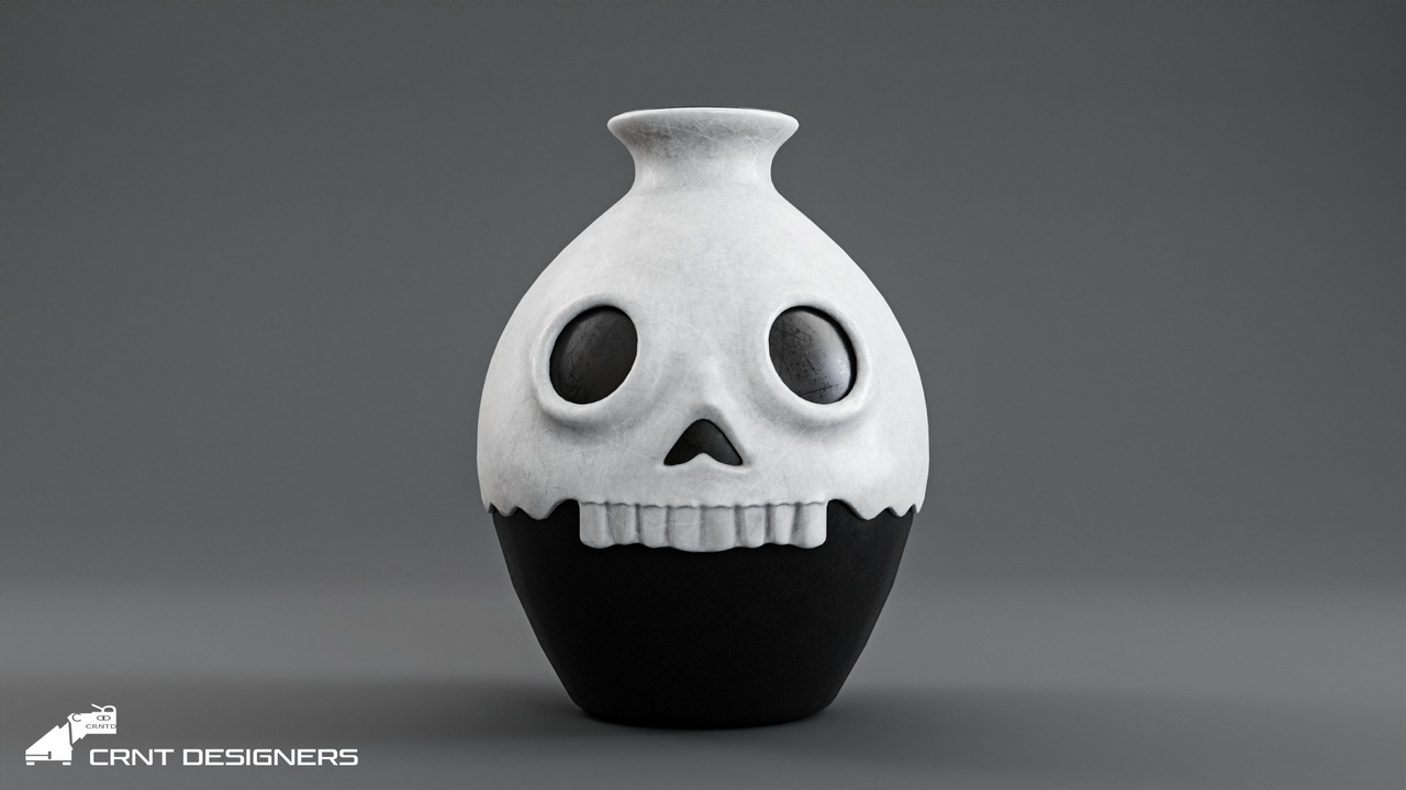 Media 1 for listing Halloween Skull Bottle Lowpoly 3D model