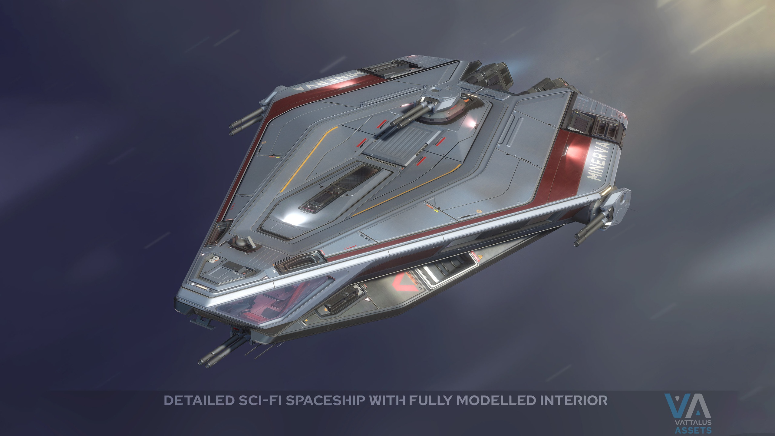 Media 1 for listing Minerva Corvette: Spaceship with Full Interior