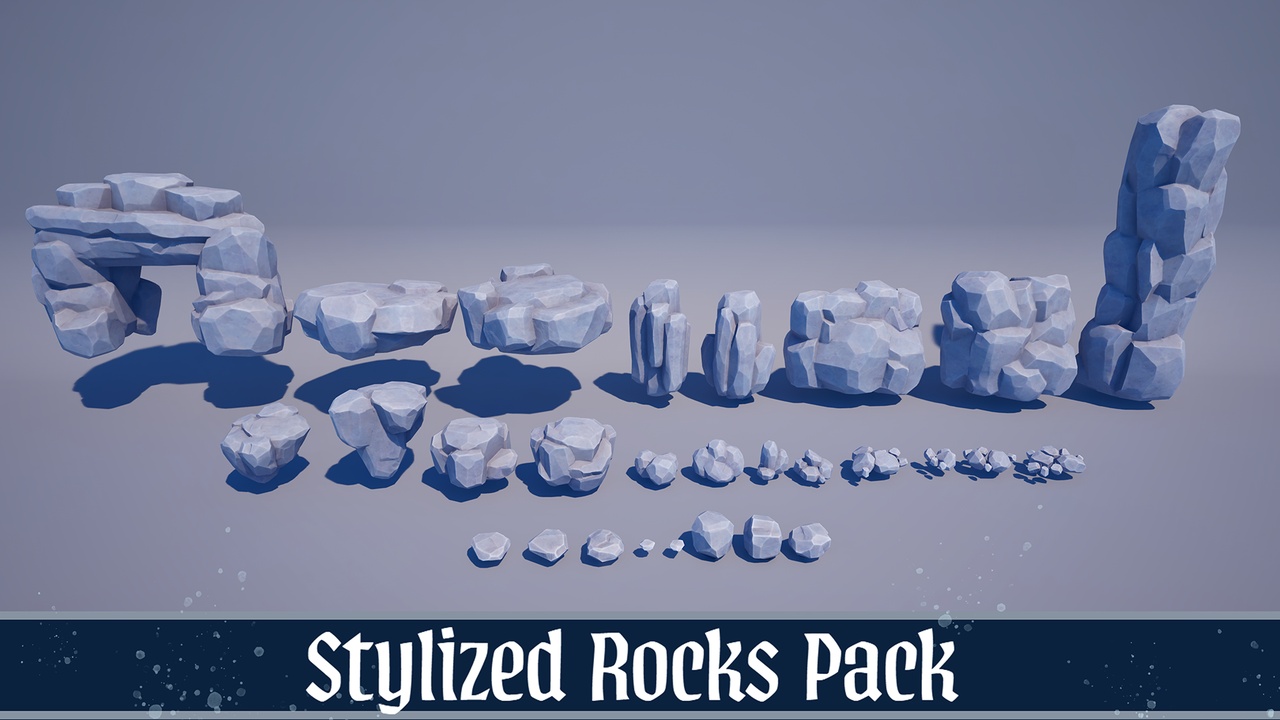 Media 1 for listing Stylized Rocks and Cliffs Pack