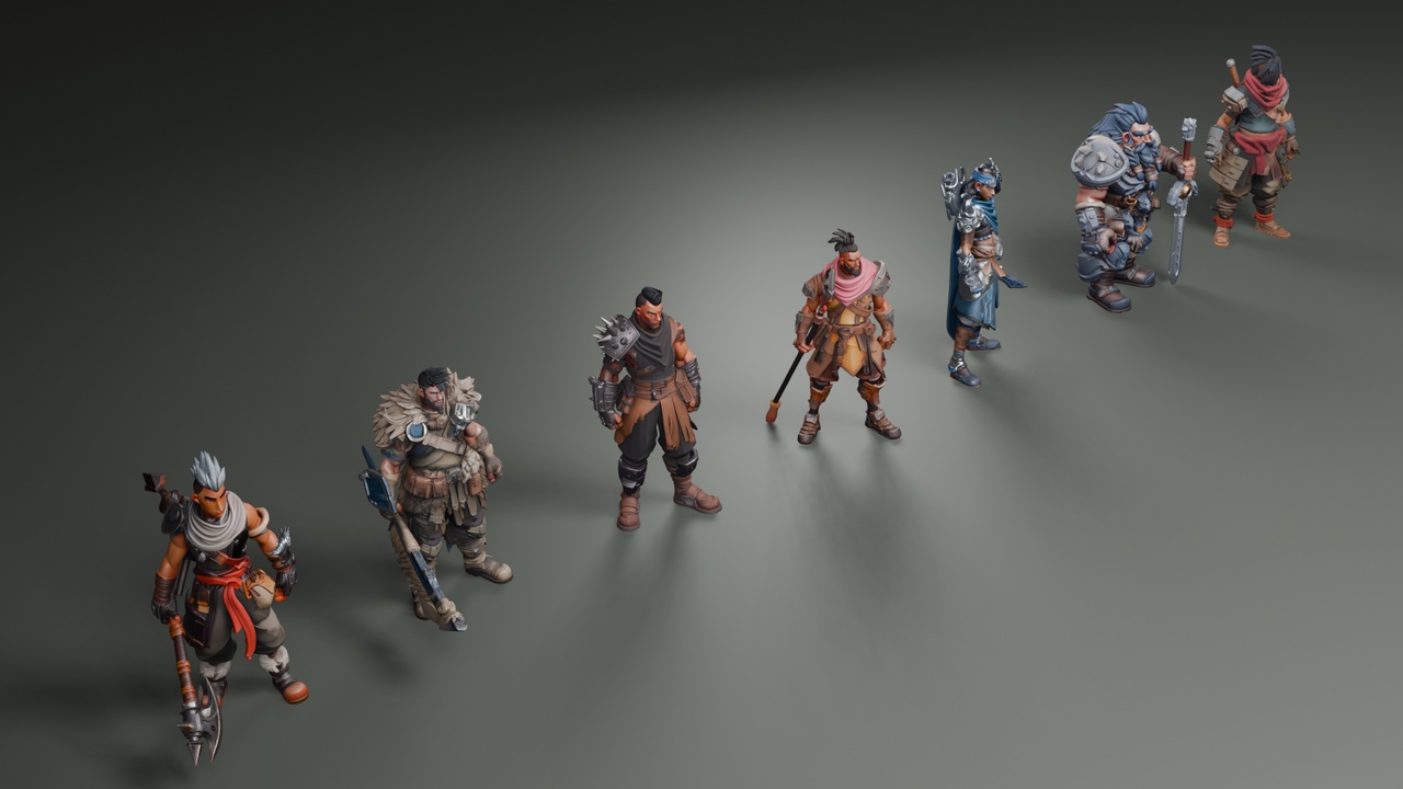 Media 1 for listing Stylized Warriors (LowPoly)⚔️